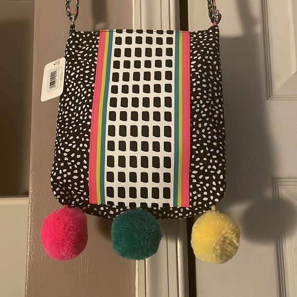 4/$20 Neon Pom Pom crossbody abstract bag new with tag - Picture 2 of 6